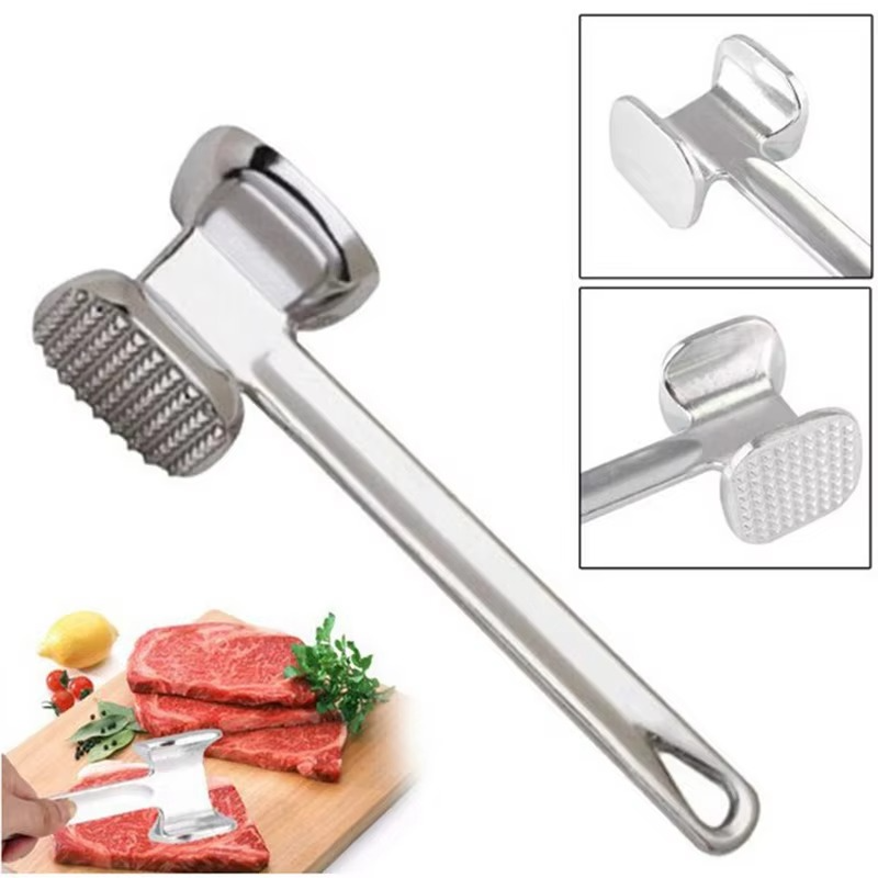Heavy Duty Meat Tenderizer Hammer – Double-Sided Aluminum Mallet