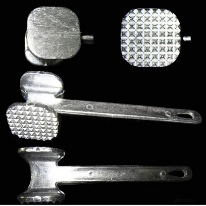 Heavy Duty Meat Tenderizer Hammer – Double-Sided Aluminum Mallet