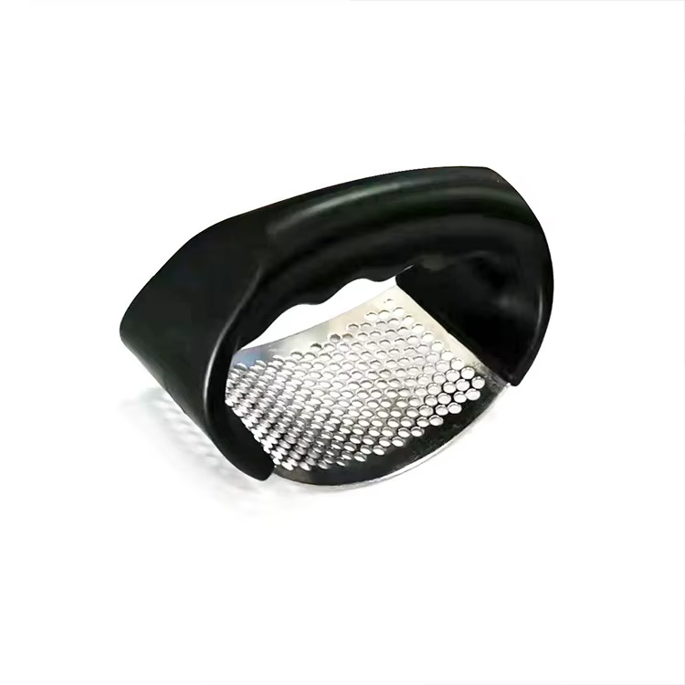 Stainless Steel Garlic Press – Manual Crusher & Mincer Tool
